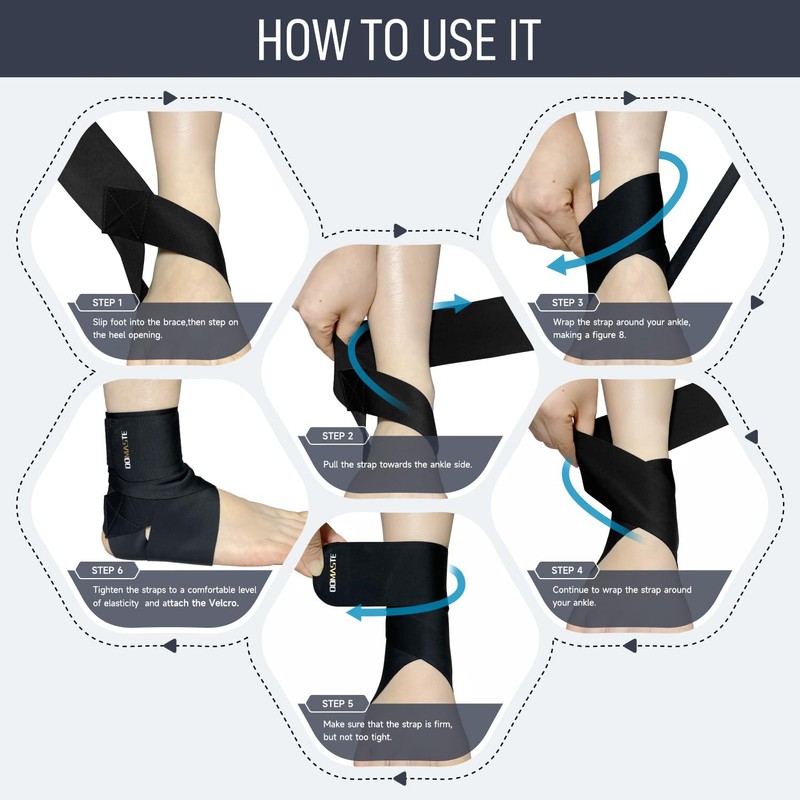 Domaste Ultra Thin Ankle Wraps Ankle Brace for Men ＆