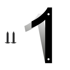 5 Inch Stainless Steel House Numbers, Metal Address Numbers and Letters, Black Door Mailbox Number, House Address Letter and Number for Office Home Farm Outside (Alloy number 1)