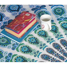 Furnishful Finesse Mandala Sky Blue Tapestry Boho Wall Hanging Tapestries Wall Cloth Tapestry for Living Room Bedroom and Home Decor- 72 Inches (Round)