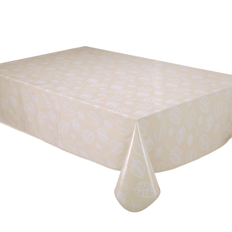 Home Direct Rectangular Oilcloth PVC Wipe Clean Tablecloth Leaves 140cm