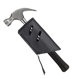 Hammer Holster for Tool Belt, Adjustable Premium Microfiber Leather Holder for Hammer, Hatchet, Mallet, Quick Release Clip, Pliers, Screwdriver, Multi-Tool Support