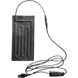 Sugarello USB Heater, Heating Sheet, DC5V, Anka, Foot Heating, 3 Temperature Adjustment, Overheating Protection, Timer Function, Cold Protection, Warm, Waterproof, 5V/2A, Carbon Fiber + Non-Woven