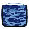 Lakiniss Blue Camouflage Hanging Toiletry Bag Waterproof Makeup Cosmetic Bag