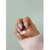 Matte Transparent Pebble Handmade Nail Tips Milky Way Nuance Square
