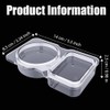 20pcs Double Compartment Condiment Containers with Lids, 2 Compartment Snack