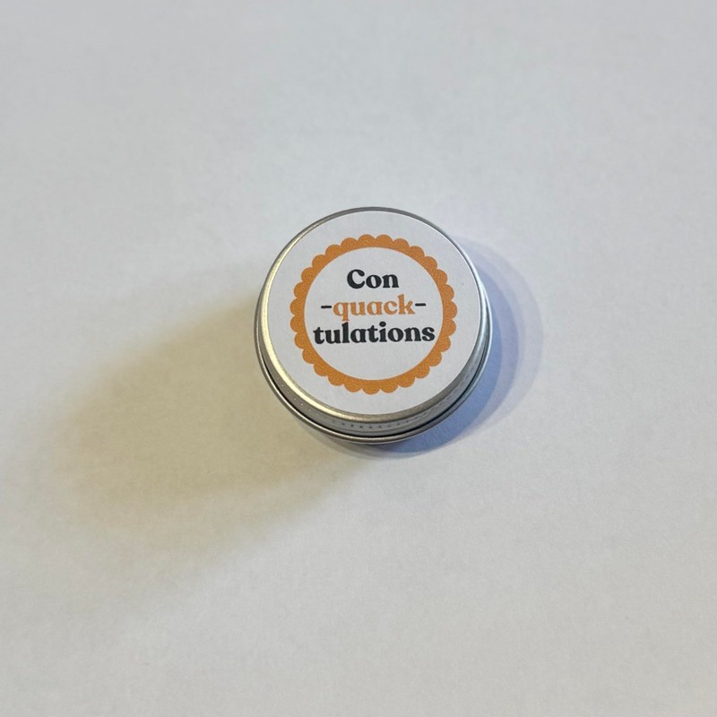 'Con-quack-tulations' graduation gift | Cute minitature plastic duck wearing grad