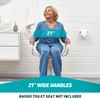 Lunderg 21" Handrails Replacement for Round Raised Toilet Seat -