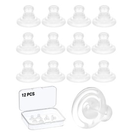 Srzllxfc Silicone Earring Backs 12 Pack – Clear Earring Stoppers for Studs & Heavy Earrings, Hypoallergenic Locking Backs for Sensitive Ears, Secure Fit for Women & Men, Comfort Jewelry Accessories