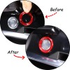 car-king888 Red Carbon Car Starter Button Ring Trim Styling Cover