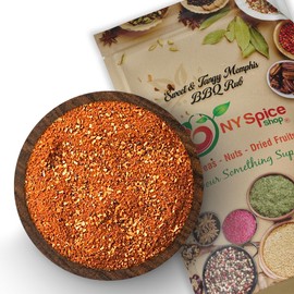 NY Spice Shop Memphis Style BBQ Seasoning - 4 Ounce Sweet, Tangy and Spicy Mild Flavored BBQ Rub Spice Blend for Chicken, Beef, Lamb Chops, Grilled Fish and More