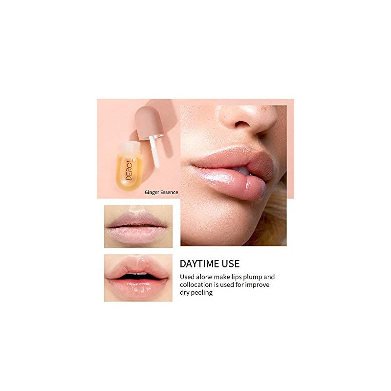 HQDA 2 Pcs Lip Plumper Set Natural Makeup Plumping Lip