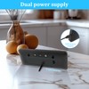 Silent Digital Wall Clock, with Large LED Temperature Display, Portable