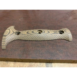 CAMO* 3 Color OD GREEN TAN BLACK CANVAS MICARTA KNIFE HANDLE MATERIAL 3/8" 2x5"