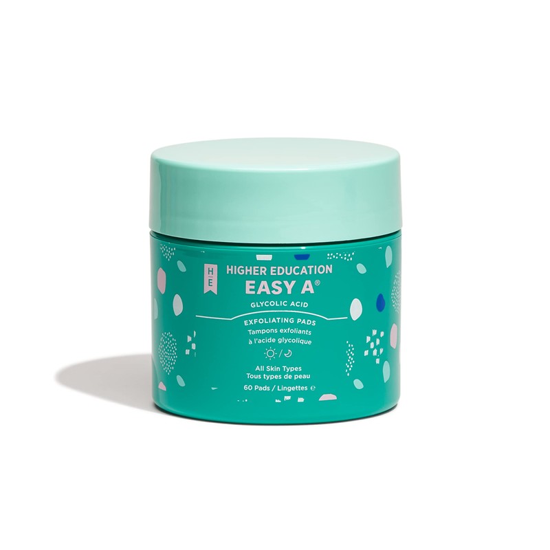 Higher Education Easy A Almohadillas exfoliantes con ácido glicólico, 60