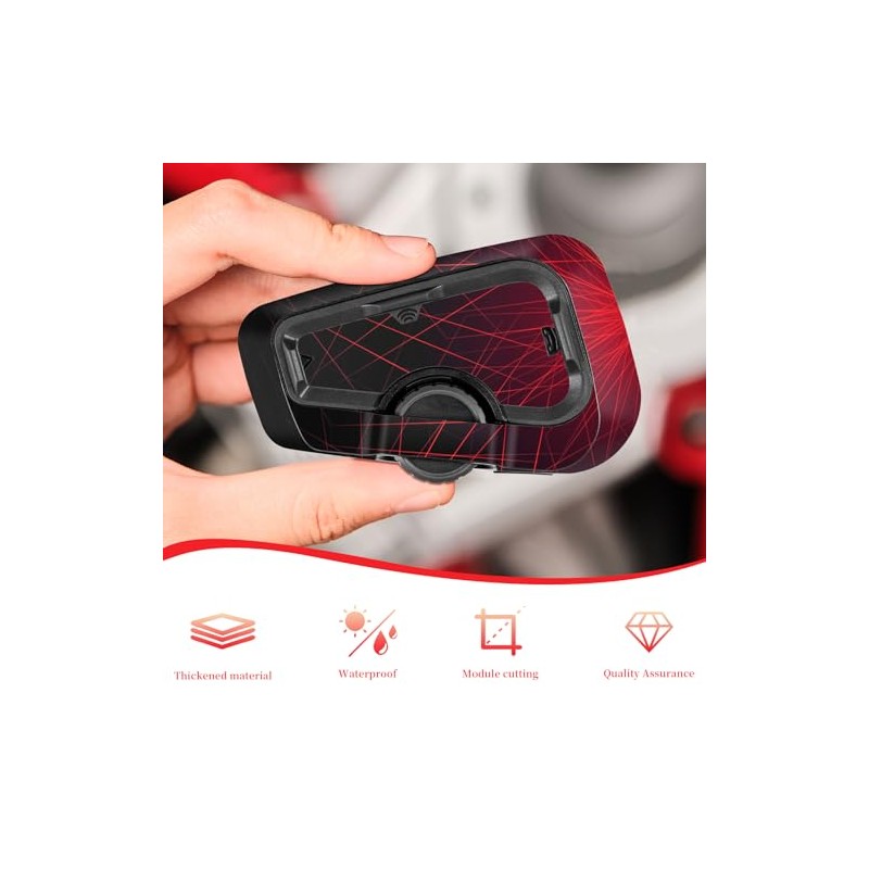 Wasserdichte Deko-Aufkleber für Cardo Freecom 4 x Motorrad-Bluetooth-Headset-Aufkleber, Haut, Abdeckung,