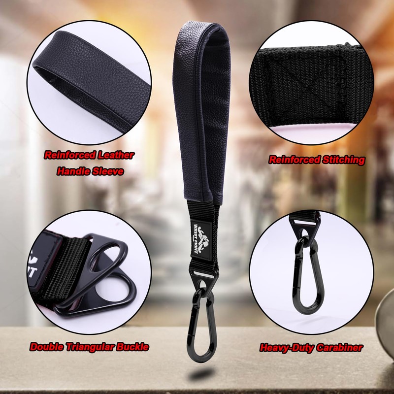Arm Wrestling Training Strap with Leather Grip – Wrist &