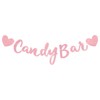 Rose Gold Candy Bar Party Banner, Gold Glitter Sign Garland