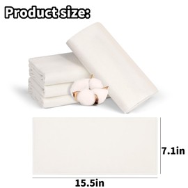 4Pcs Cotton Flannel for Castor Oil Pack, Less Mess Made of Unbleached Organic Cotton Flannel Reusable Soothing Heat Compress for Liver, Abdomen, Joints, Highly Absorbent Soft Feel Like Nightgown