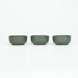 SILINE 3 PCS Zisha Gongfu Teacup,1.5 Oz Chinese Yixing Clay Tea Cup for Brew Kung Fu Tea,Used with the Teapot (Luni Green Clay)