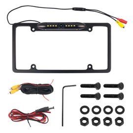 License Plate Backup Camera,170° Wide Angle License Plate Camera with LED HD Night Vision Design,Water Resistant Back up Cameras for Cars for US Licenses Plates,Cars,SUVs