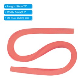 PATIKIL 240pcs Quilling Strips Paper 3/16"(5mm) 21"(54cm) Origami Paper Quilling Strip for Art DIY Hand Craft Christmas, Light Pink