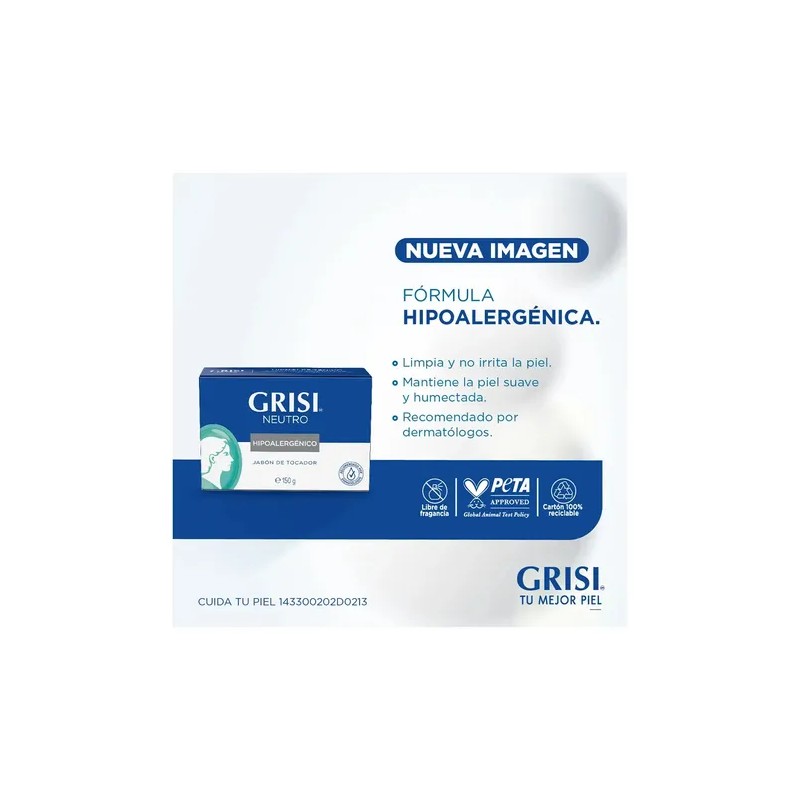 Grisi, Jabón en barra Neutro, 150 gr