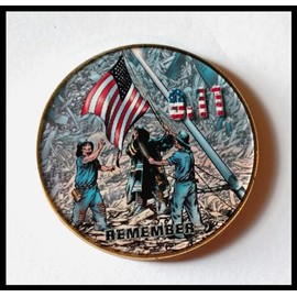 9/11 New York Firefighters Raising Flag #259 Memorial Honor Challenge Coin