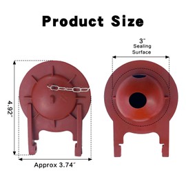 3 Pack 3-Inch THU499S Values Toilet Flapper Replacement-Fit for THU175S, 2021BP, G-Max, THU331S