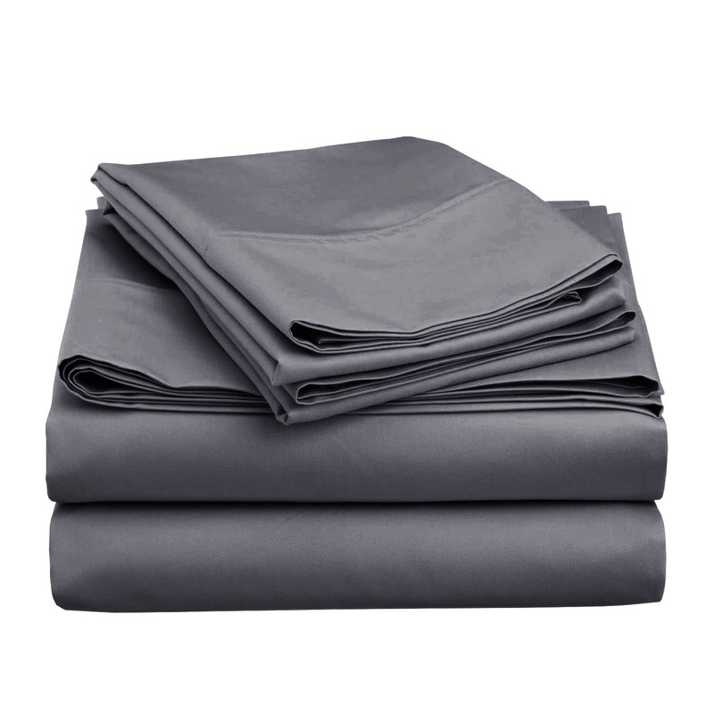 MOONLIGHT20015 Single Duvet Cover - Grey Solid Soft Single Bedding