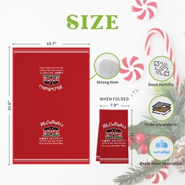 Home Alone Kitchen Towels, 2 Pack Funny Christmas Dish Towels, Home Alone Merchandise Gifts, Holiday Kitchen Bathroom Decor, Xmas Hand Towels, White Elephant Gifts for Christmas Stocking Stuffers