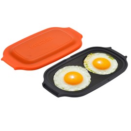 MACONEE Microwave Egg Fryer | Cooker & Poacher for Breakfast Sandwiches | Maker for 2 Eggs | Dishwasher-Safe & BPA-free