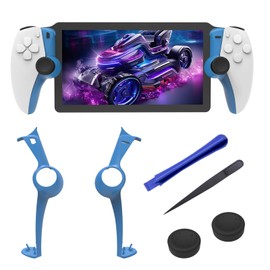 XinGeeek Controller Replacement Shell Strip for 5 Portal,Multi-Color Replacement Shell Cover Decorative Strips with Rocker Cap Removal Tool for 5 Portal Handheld Console Accessories (Blue)