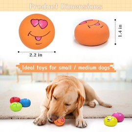LLSPET Squeaky Dog Toys Funny Cute Interactive Fetch Animal Face Latex Dog Balls for Puppy Small Pet Dogs 6 Pcs/Set