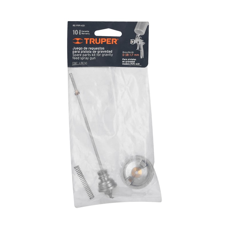 Truper RE-PIPI-431, Repuestos de Pistolas para Pintar Modelo PIPI-431