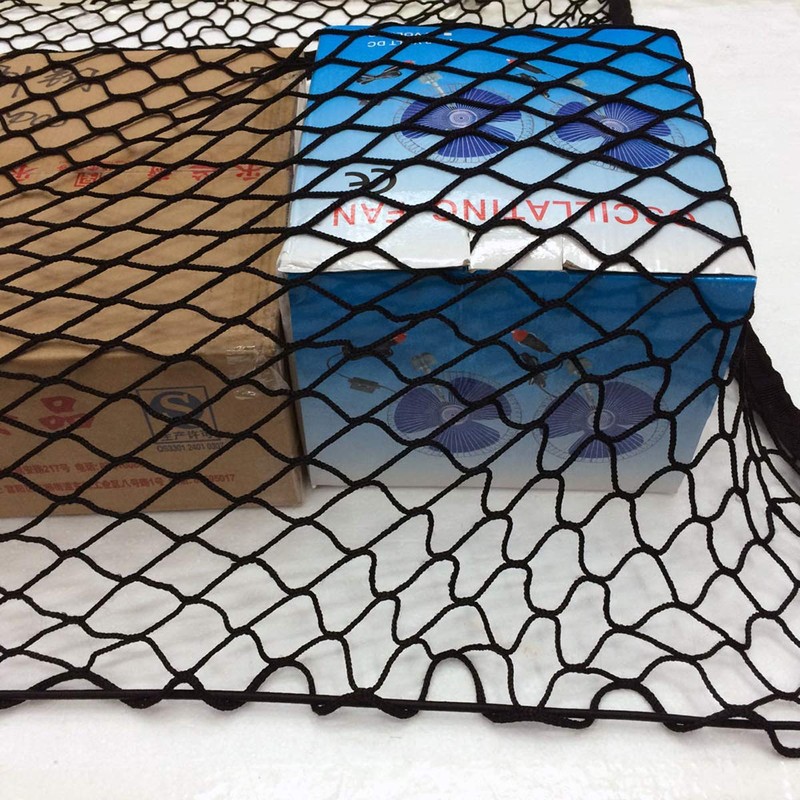 Techson Cargo Net with Hooks, Stretchable Elastic Nylon Storage Net,