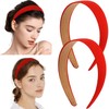 SuPoo 2 Pack Red Headbands for Women Non-Slip Silk Satin
