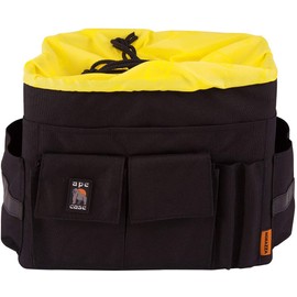 Ape Case Cubeze (ACQB 47) Flexible Padded Storage Bag; Removable & Adjustable Padded Inserts; Drawstring Closure; Hi-Vis Yellow Interior; Exterior Pockets for Accessories; Black