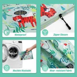 Dizdvizd Laundry Bag, Pack of 2 Laundry Bags Travel with Zip, Foldable Dirty Laundry Bags, Waterproof Dirty Laundry Storage for Travel, Camping, Home, Motorhome, 60 cm x 45 cm