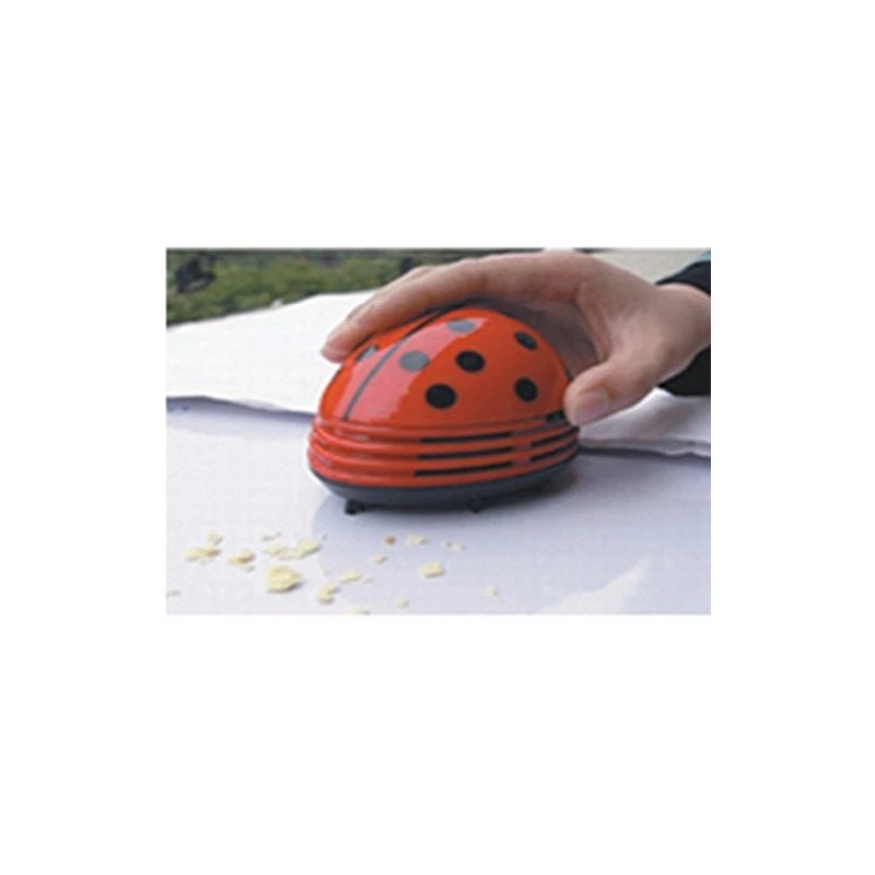 Honbay Cute Ladybug Mini Vacuum Cleaner Red Black For Tabletop
