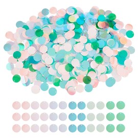 OLYCRAFT Pack of 1100 6 Colour Large Sequins with Hole PVC Laser Round Sequins 20 mm Colourful Sequins Craft Sequins Loose Sequins for Jewellery Making DIY Sewing