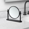 Gatco 1391MX Table Mirror, Matte Black/ 7.50"