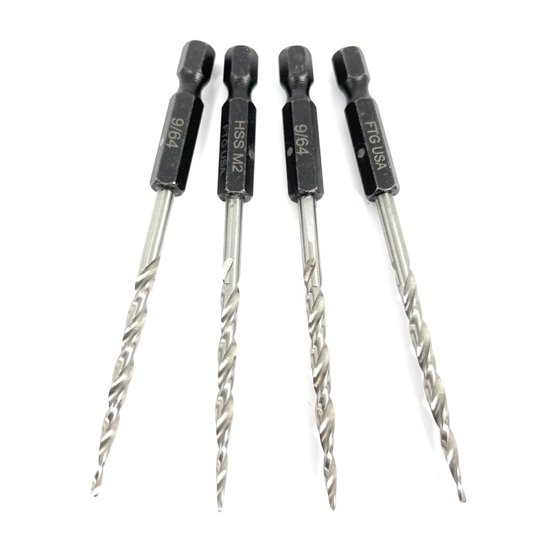 FTG USA Replacement Tapered Countersink Drill Bit Set 4 Pc