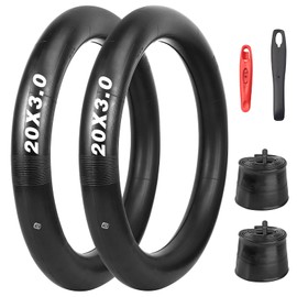 GRELiving 2 x 20 x 3.0 Inch Bicycle Inner Tubes AV35 mm Schrader Valve Fat Bike Tyres/Snow Bikes Tires/E-Bike Tyres