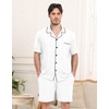 YOPUGEE Matching Pajamas for Couples Mens Summer Pjs Shorts Sets
