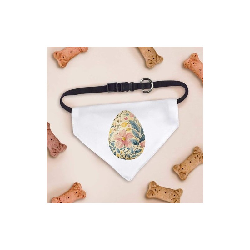 Small 'Floral Easter Egg' Dog/Cat/Pet Bandana (PD00064377)