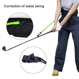 Golf Swing Training Aid, Golf Swing Trainer Aid Posture Correction Swing Training Waist Belt Strap, Improve Golf Swing Skill, Swing Training Waist Strap for Golf Beginners (Green)
