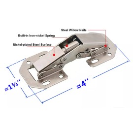 Unbranded Non-Mortise Concealed 90 Degree Spring Hinge Door Hinges invisible hinge Soft  2