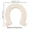 24pcs Wood Discs Slices Horseshoe Shape Unfinished Wooden Cutouts Horseshoe