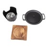Hibachi Grill Smokeless Wooden Frame Aluminium Alloy Easy Assembly Portable