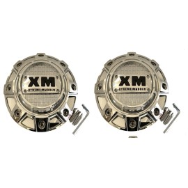 XM Xtreme Mudders 2 Pack 320L281 XM Xtreme Mudder Chrome Wheel Center Cap